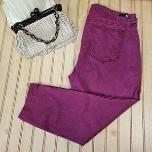 Kut from the Kloth Size 18P Raspberry Pink Donna Ankle Skinny Jeans Pants Hemmed